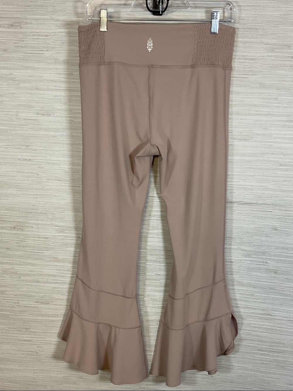Free People FP Movement Starlight Pants Blush Mauve Large Ruffle Leg - Picture 11 of 15